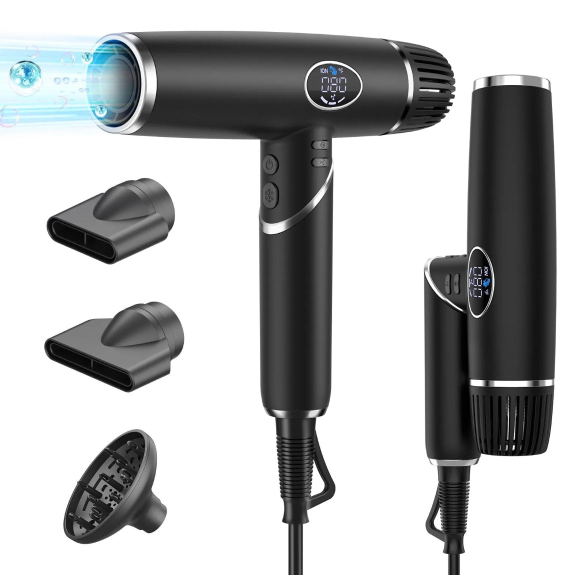 Professional Ionic Hair Dryer – Fast Drying, No Heat Damage for Straight & Wavy Hair