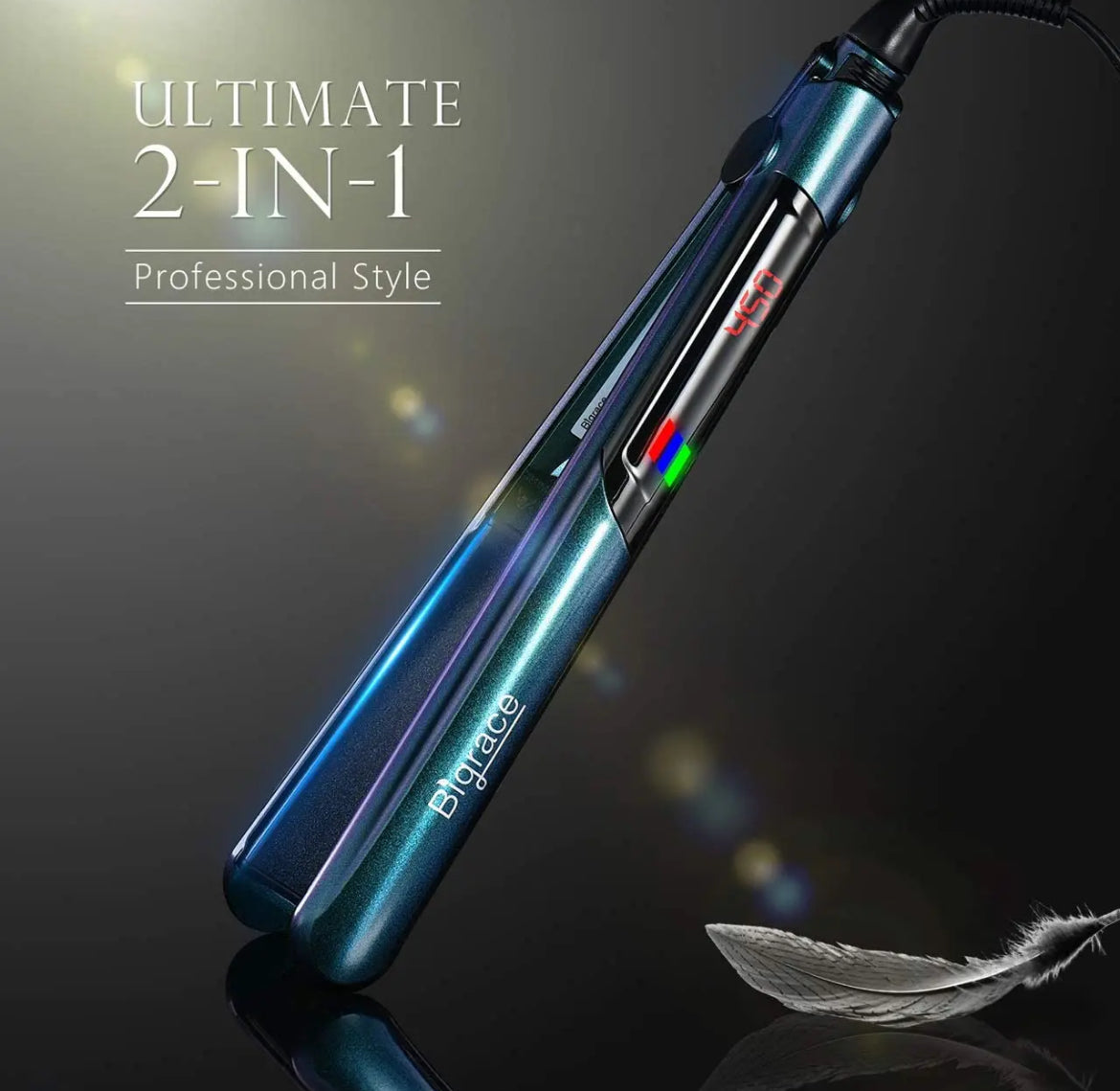 Professional Hair Straightener with LED Digital Display & Ceramic Coating