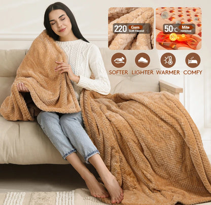 Winter King Size Electric Heated Blanket – 8kg Thick Warmth for Double or Single Bed